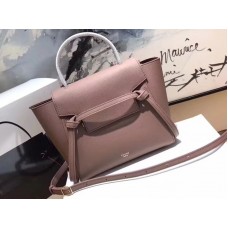 Celine Micro Belt Bag in generfd kalfsleer, donkerroze