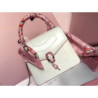 Bvlgari Flap Cover Serpenti Forever 18cm Kalfsleer Wit