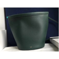 Celine Claps Bucket Bag van kalfsleer, groen