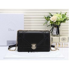 Dior Diorama tas van lamsleer, zwart, d0528