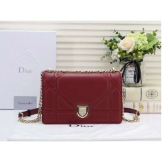 Dior Diorama tas van lamsleer, bordeauxrood d05281