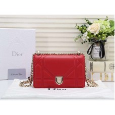 Dior Kleine Diorama Tas van Lamsleer Rood d05263