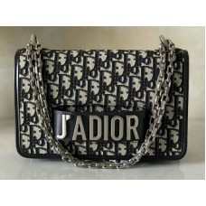 Dior J'Adior Flap Canvas met zilverkleurige hardware, zwart d10050302
