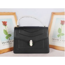 Bvlgari Flap Cover Serpenti Forever 25cm Kalfsleer Zwart