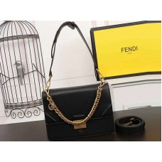 Fendi Kan I tas van kalfsleer, zwart