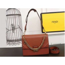 Fendi Kan I tas van kalfsleer, bruin