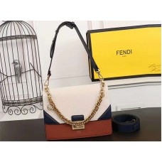 Fendi Kan I tas van kalfsleer in crèmekleur