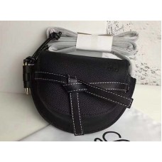 Loewe Gate Mini Bag van zacht generfd kalfsleer, zwart