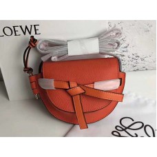 Loewe Gate Mini Tasje van zacht generfd kalfsleer, oranje