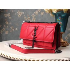 Saint Laurent Jamie Medium Carre Rive in Clafskin Rood