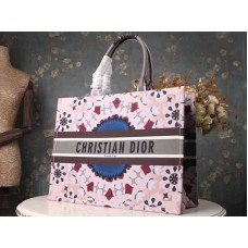 Dior Book Tote Kaleidiorscopic Tas Blauw Roze