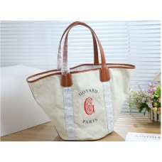 Goyard Belharra Biarritz omkeerbare draagtas wit