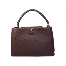 Louis Vuitton Capucines tas MM donkerpaars