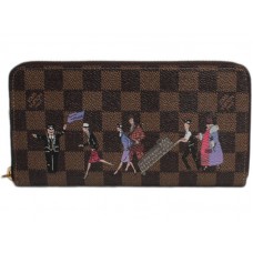 Louis Vuitton Damier Ebene Zippy Portemonnee Illustre