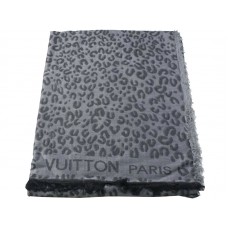 Louis Vuitton sjaal met luipaardprint, grijs
