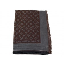 Louis Vuitton Monogram Ikat Sjaal Donkerbruin