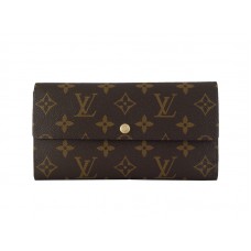 Louis Vuitton Monogram Sarah portemonnee met bloemenprint in roze