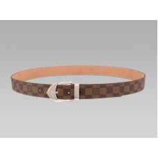 Louis Vuitton Damier-riem met zilveren gesp