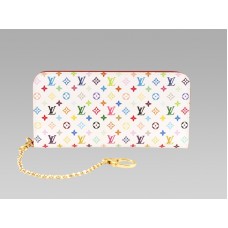 Louis Vuitton monogram veelkleurige witte insolite portemonneegranaat