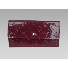 Monogram van Louis Vuitton Vernis Porte Trésor International Violette