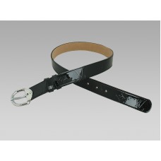 Louis Vuitton Monogram Vernis zwarte riem met zilveren gesp