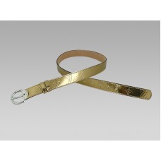 Louis Vuitton Monogram Vernis gouden riem met zilveren gesp