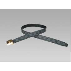 Louis Vuitton gesneden Damier grafiet riem gouden gesp