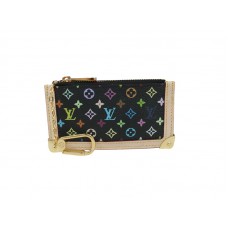 Louis Vuitton veelkleurige zwarte sleuteletui