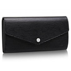 Louis Vuitton Epi Lederen Sarah Portemonnee Noir
