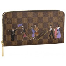 Louis Vuitton Damier Ebene Zippy Portemonnee Illustre