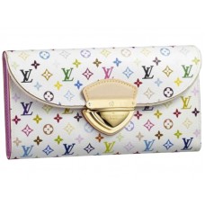 Louis Vuitton Multicolore Witte Eugenie Portemonnee Roze