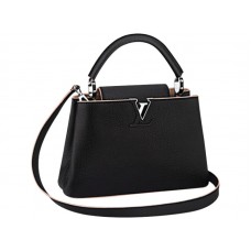 Louis Vuitton Capucines BB tas met zwarte bloemblaadjes