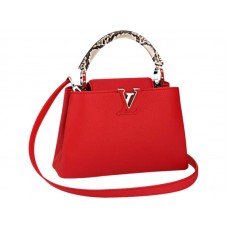 Louis Vuitton Capucines Bb Tas Python Rubis