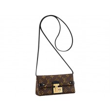 Louis Vuitton Monogram Canvas Driehoekige Portemonnee met Ketting