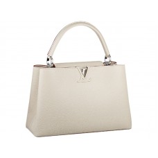 Louis Vuitton Capucines MM tas gebroken wit