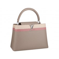 Louis Vuitton Capucines MM tas met grijze strepen