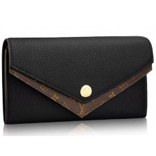 Louis Vuitton Double V portemonnee Monogram Taurillon leer zwart m64319