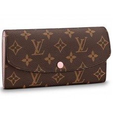 Louis Vuitton Monogram Canvas Emilie Portemonnee Rose Bellerine m61289