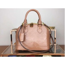 Louis Vuitton Monogram Vernis Alma Bb Fluweel Roze m91607