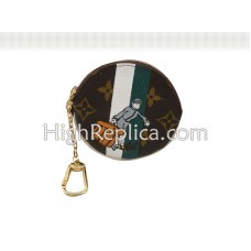 Louis Vuitton Monogram Bruidegom Ronde Muntportemonnee Groen