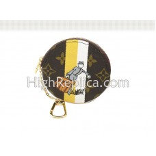 Louis Vuitton Monogram Bruidegom Ronde Muntportemonnee Geel