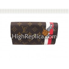 Louis Vuitton Monogram Bruidegom Portemonnee met Ritsvak Rood